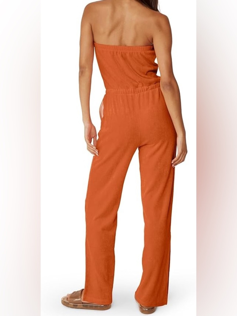 Beyond Yoga Women's Orange Terry Cloth Tropez Jumpsuit Size: Small - Picture 3 of 8